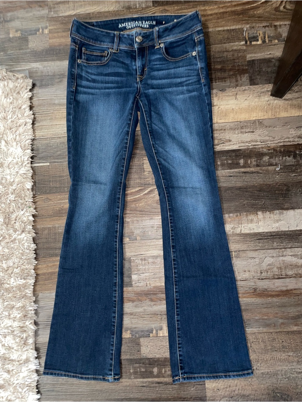 American Eagle Outfitters Women’s Dark Blue Flare Jeans